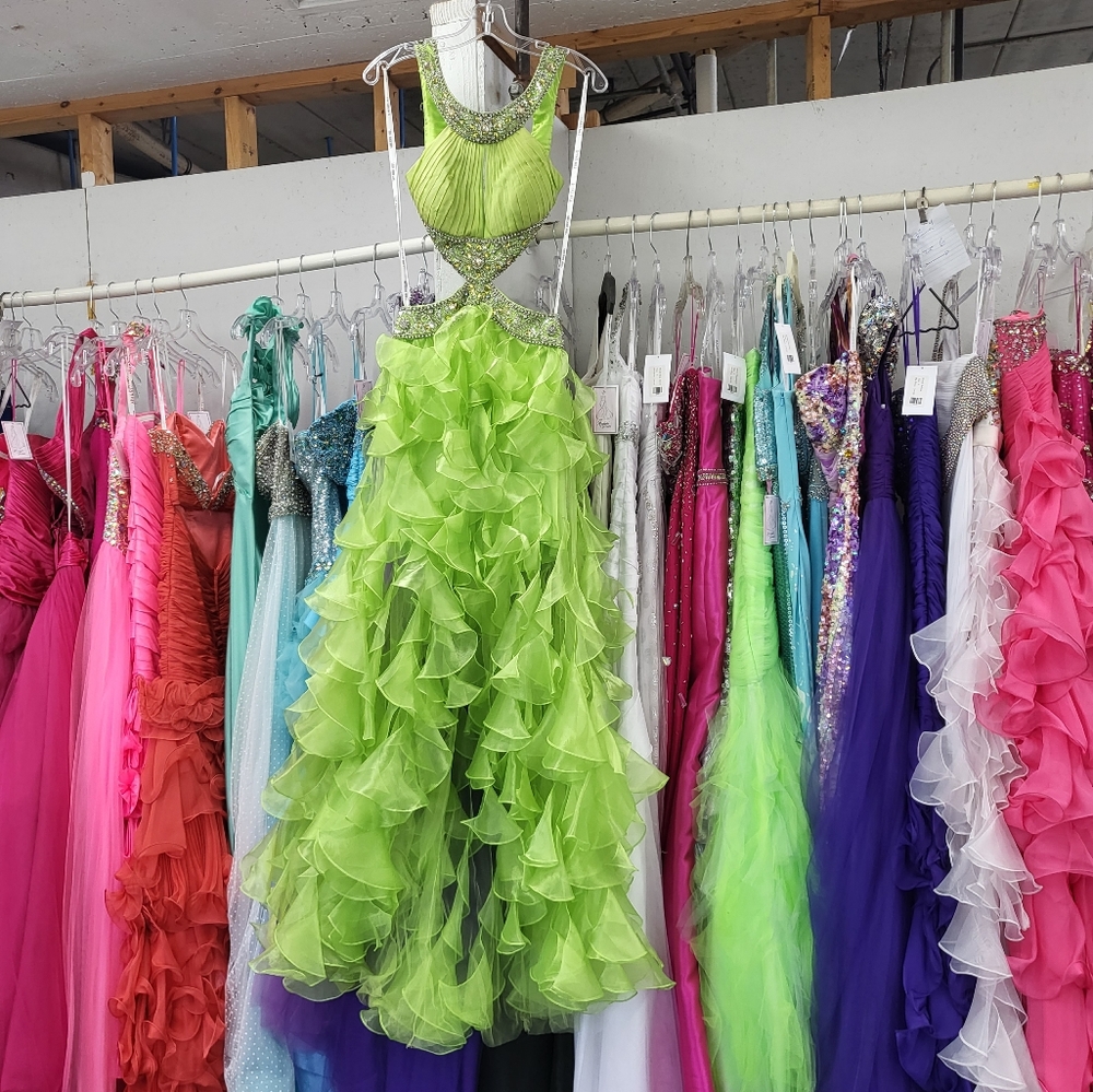 Neon High-Low Dress by Sherri Hill